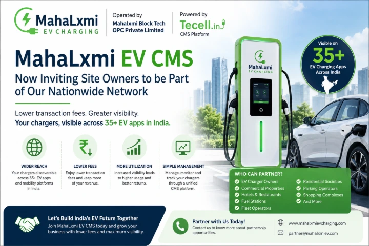 Join MahaLxmi EV CMS – Lower Fees, Visibility Across 35+ EV Apps